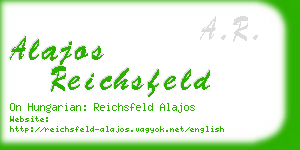 alajos reichsfeld business card